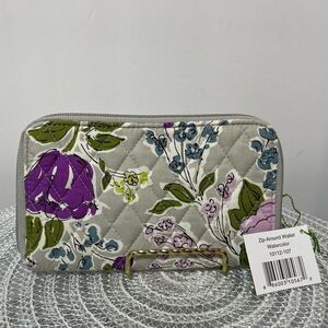 Vera Bradley Zip Around Wallet Watercolor NWT